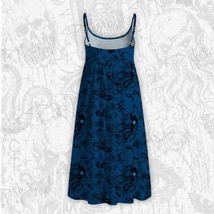 Deep Sea Monster Strap Midi Sundress