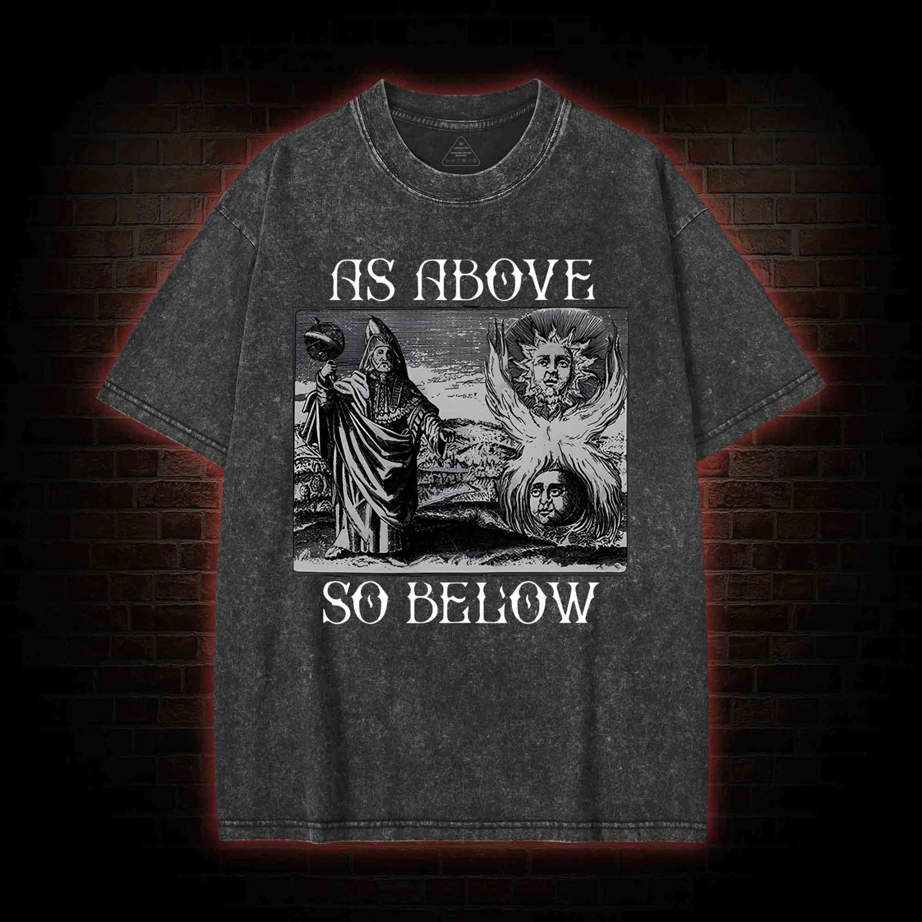 As Above So Below Washed T-shirt