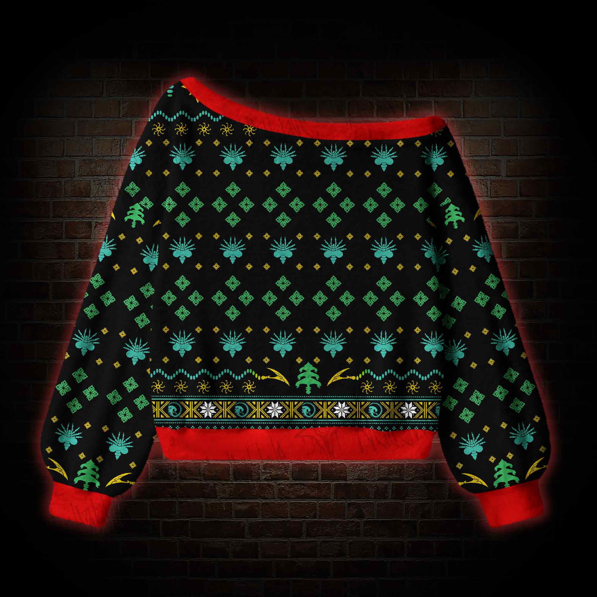 Alien Off Shoulder Ugly Sweater