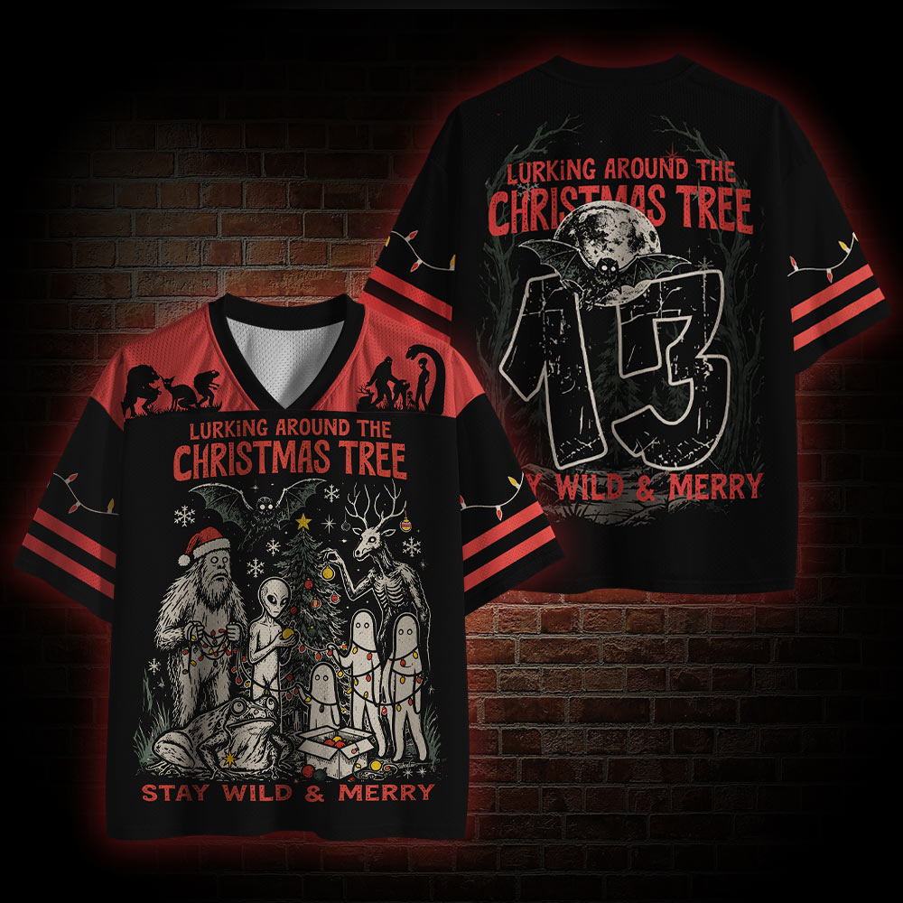 Lurking Around the Christmas Tree Mesh Jersey