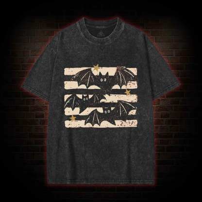 Vintage Bat Halloween Washed T-shirt
