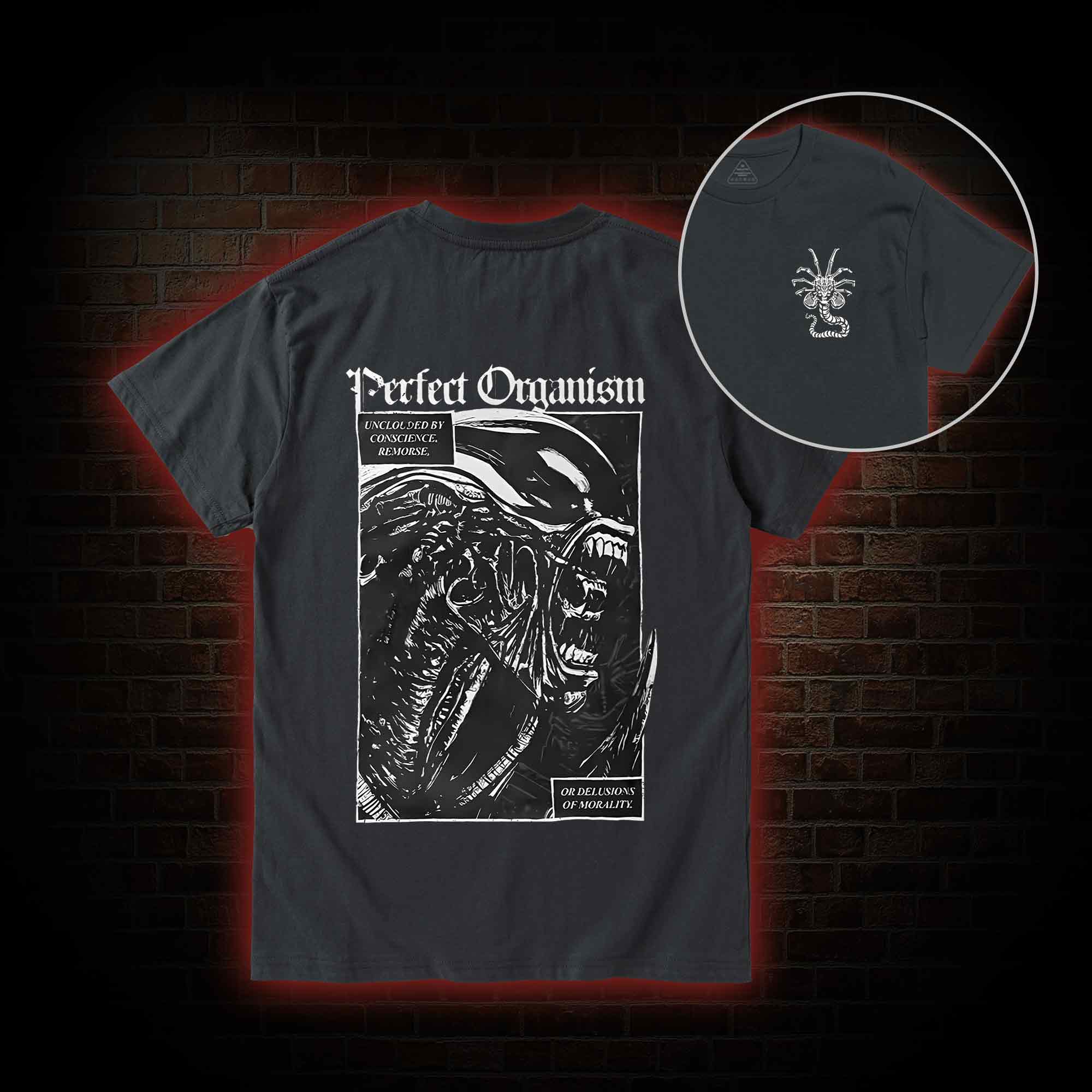 Alien Perfect Organism Back Print T-Shirt
