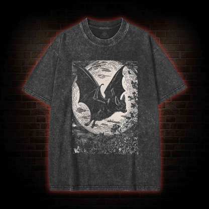 Medieval Bat Washed T-shirt