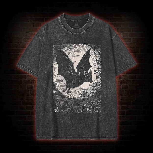 Medieval Bat Washed T-shirt