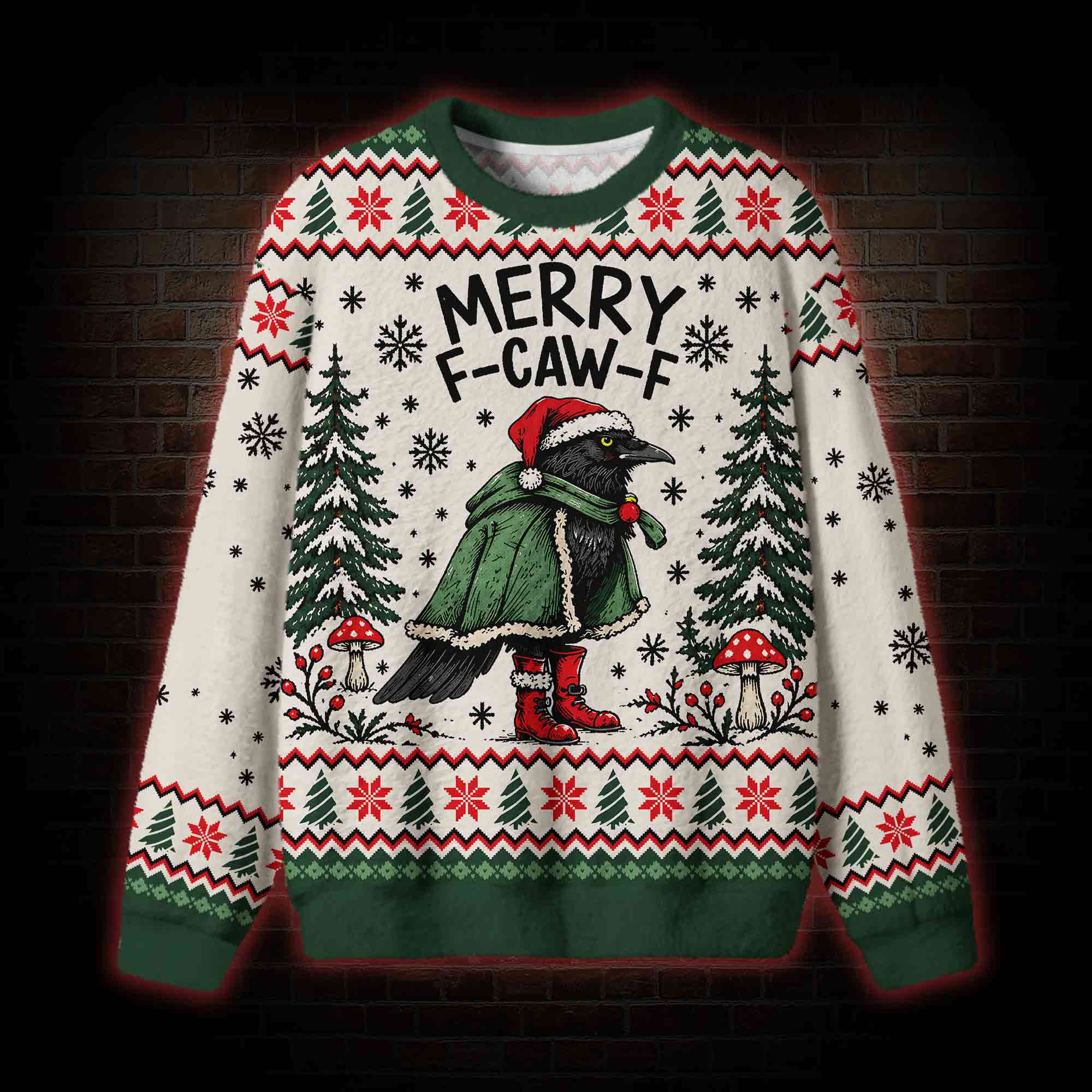 Merry Cawmas Ugly Sweatshirts
