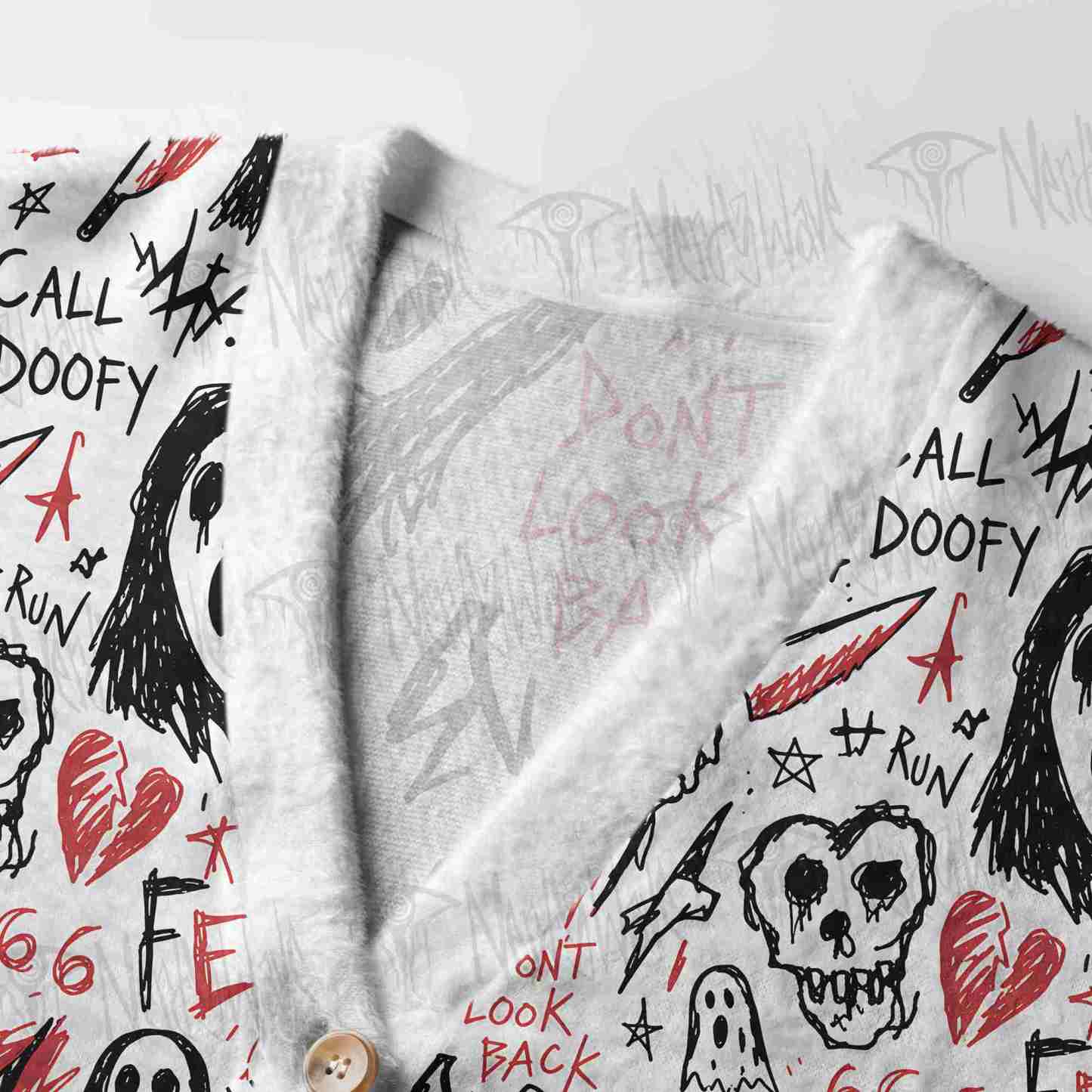 Doodle Scream Women's Cardigan Sweater