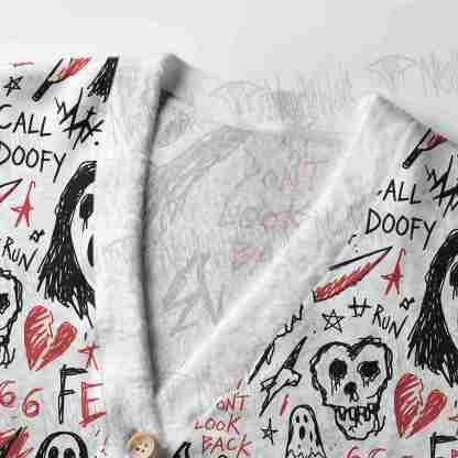 Doodle Scream Women's Cardigan Sweater