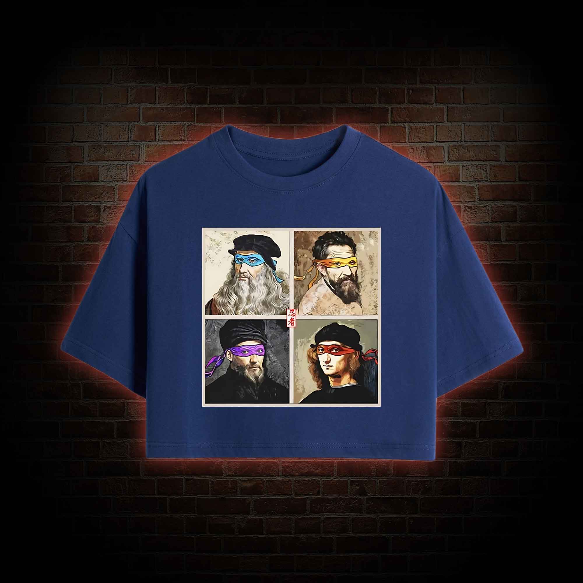 Masters of the Renaissance in the Light Crop Top