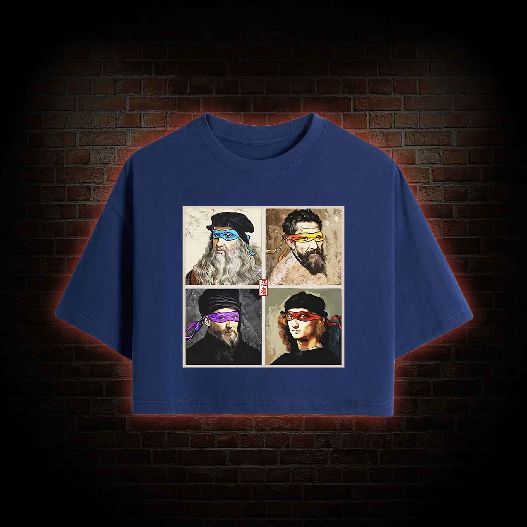 Masters of the Renaissance in the Light Crop Top