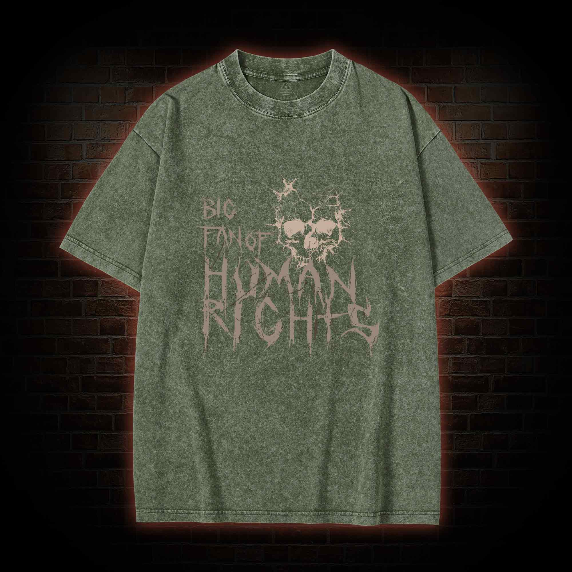 Big Fan of Human Rights Washed T-shirt