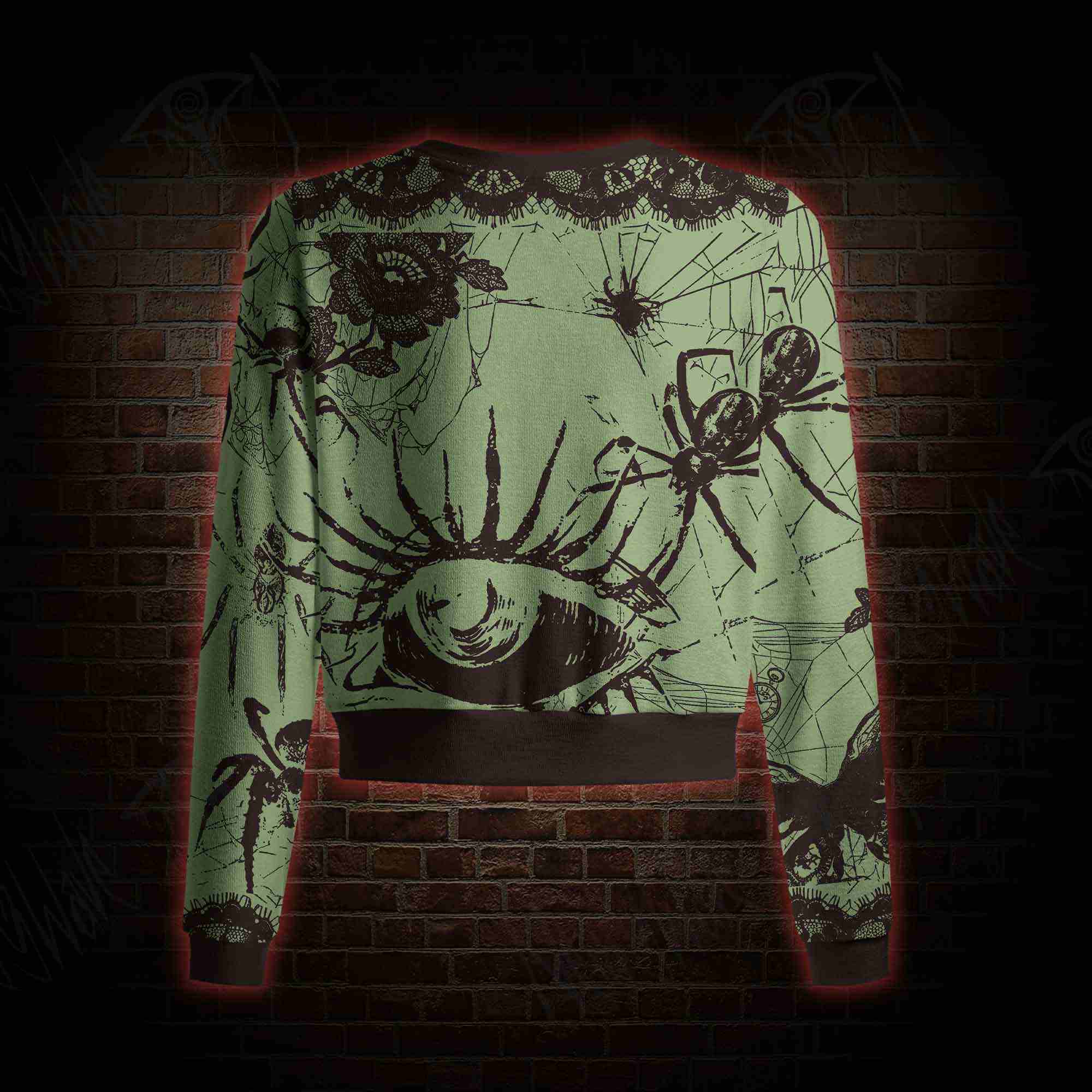 Sage Spider Lace Light Weight Cardigan Sweater