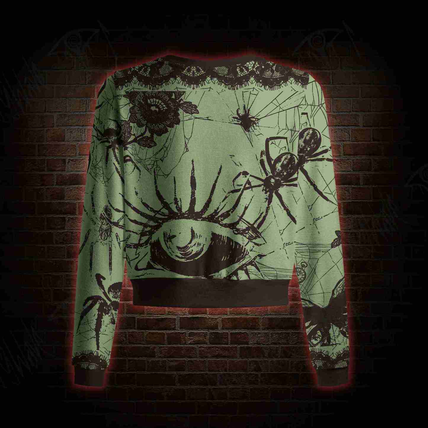Sage Spider Lace Light Weight Cardigan Sweater