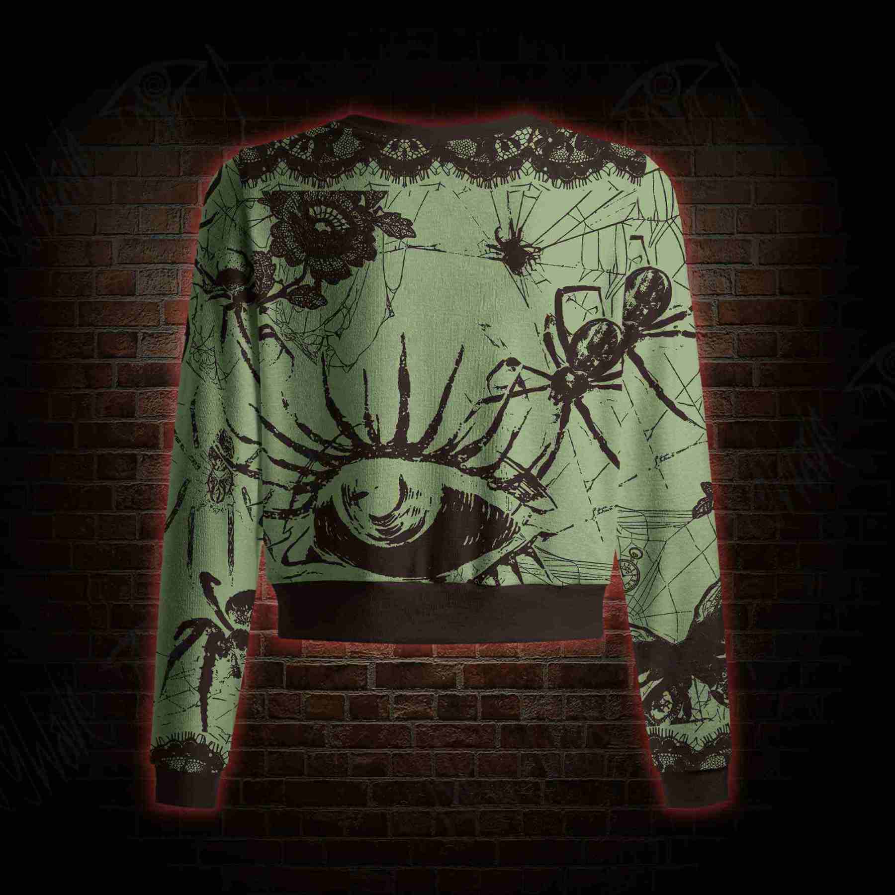 Sage Spider Lace Light Weight Cardigan Sweater