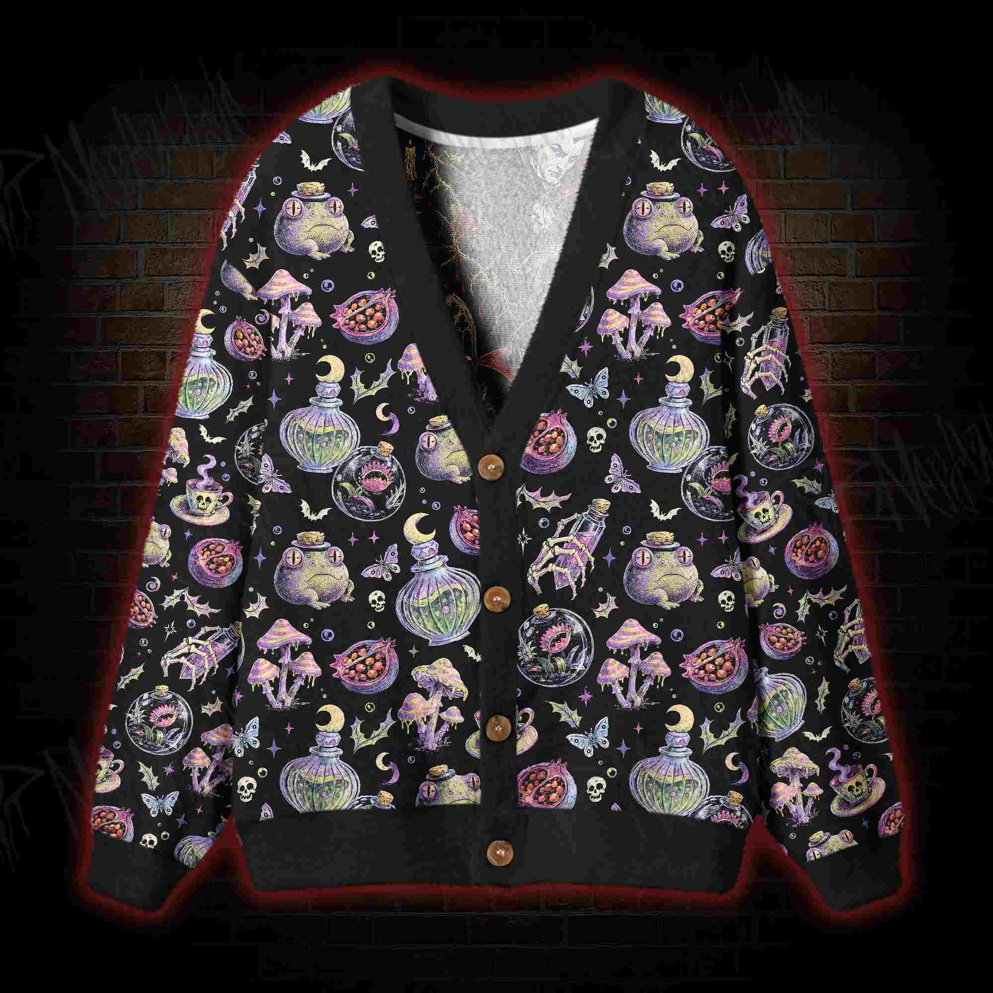 Midnight Potion Cabinet Cardigan Sweater