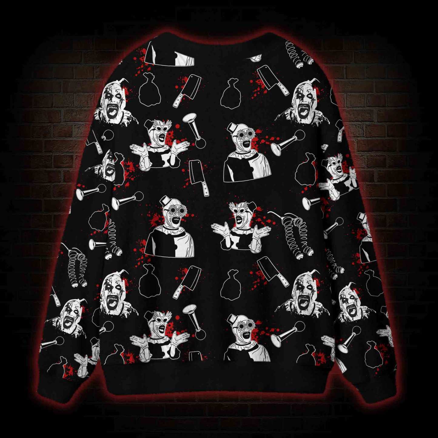 Horror Clown Cardigan Sweater