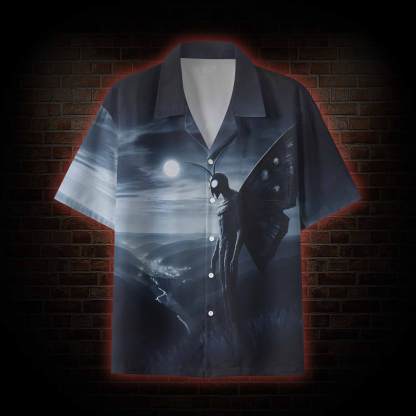 Mothman in the Dark Night Hawaiian Shirt