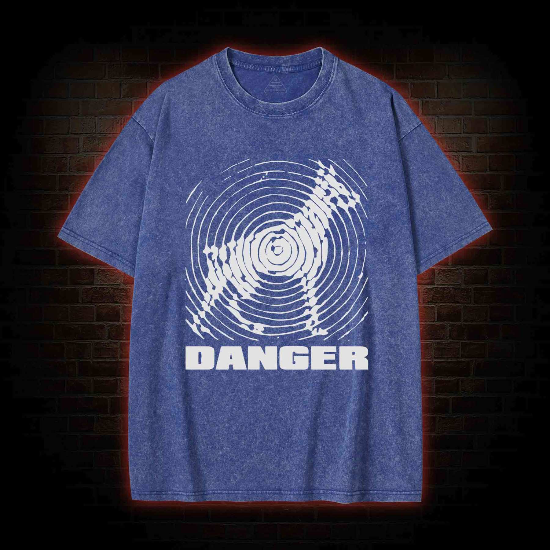 Danger Sign Washed T-shirt