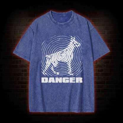 Danger Sign Washed T-shirt