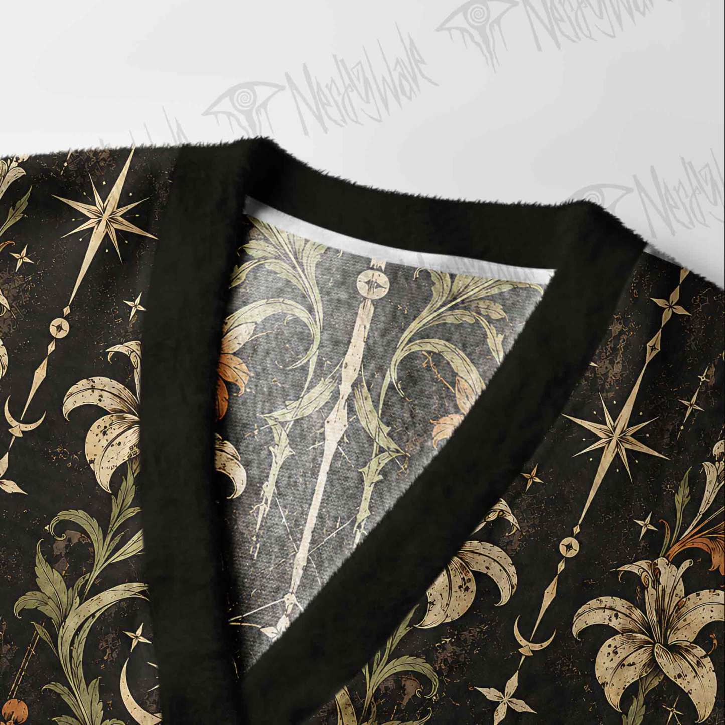 Celestial Lily Noir Cardigan Sweater