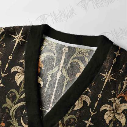 Celestial Lily Noir Cardigan Sweater