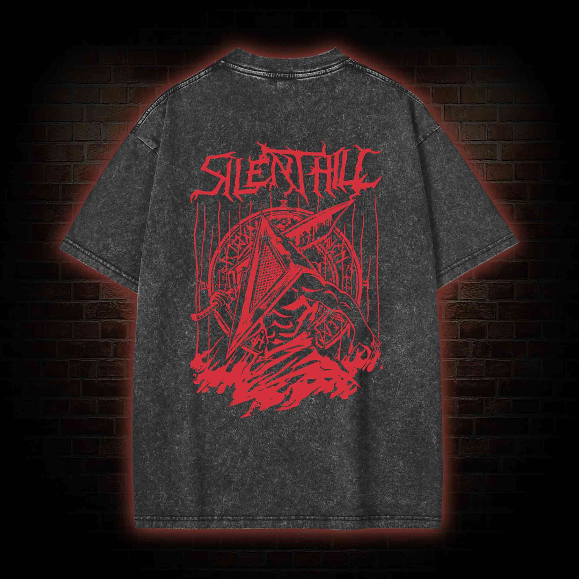 Pyramid Head Vintage Front Back Washed T-Shirt