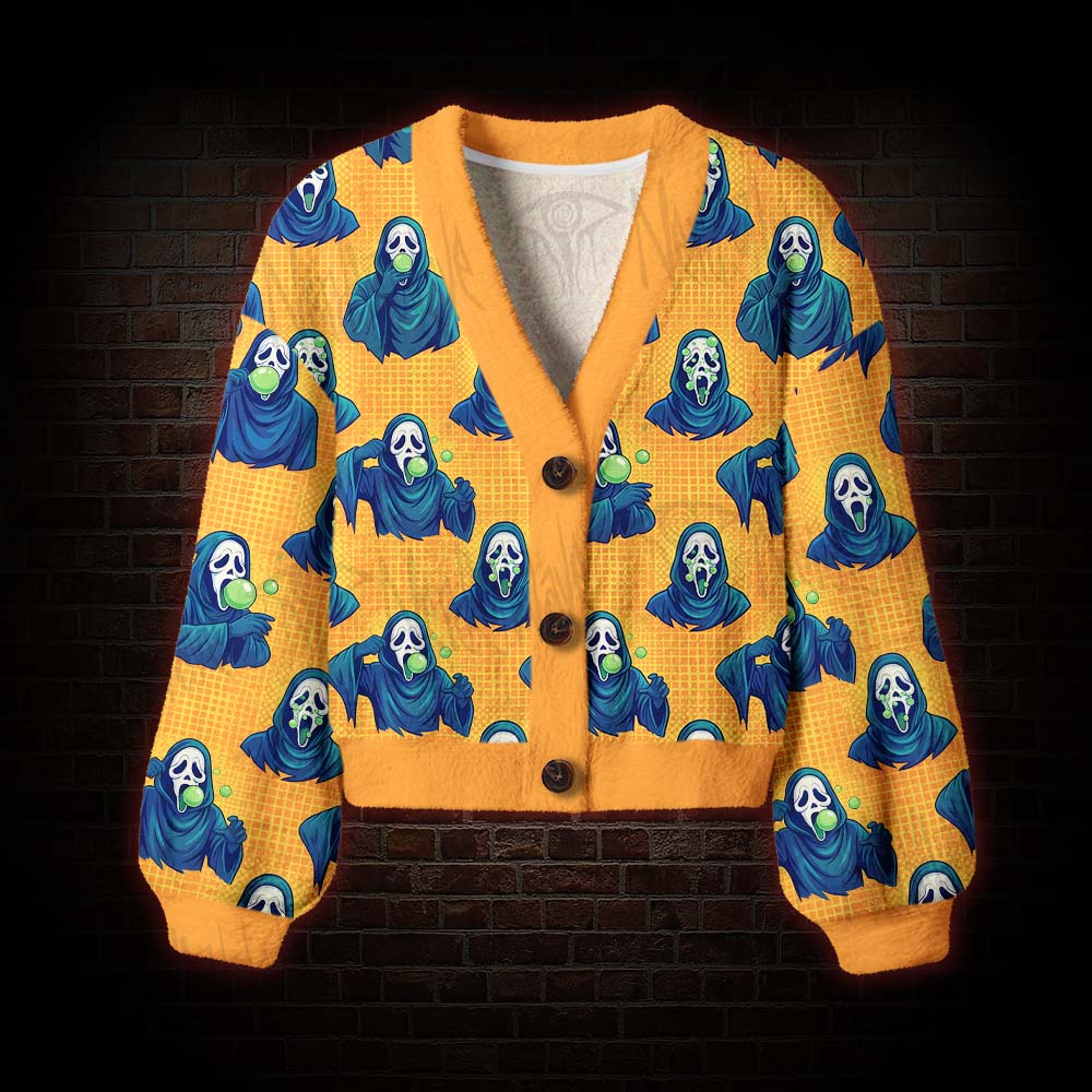 Ghostface Bubble Party Women's Cardigan Sweater