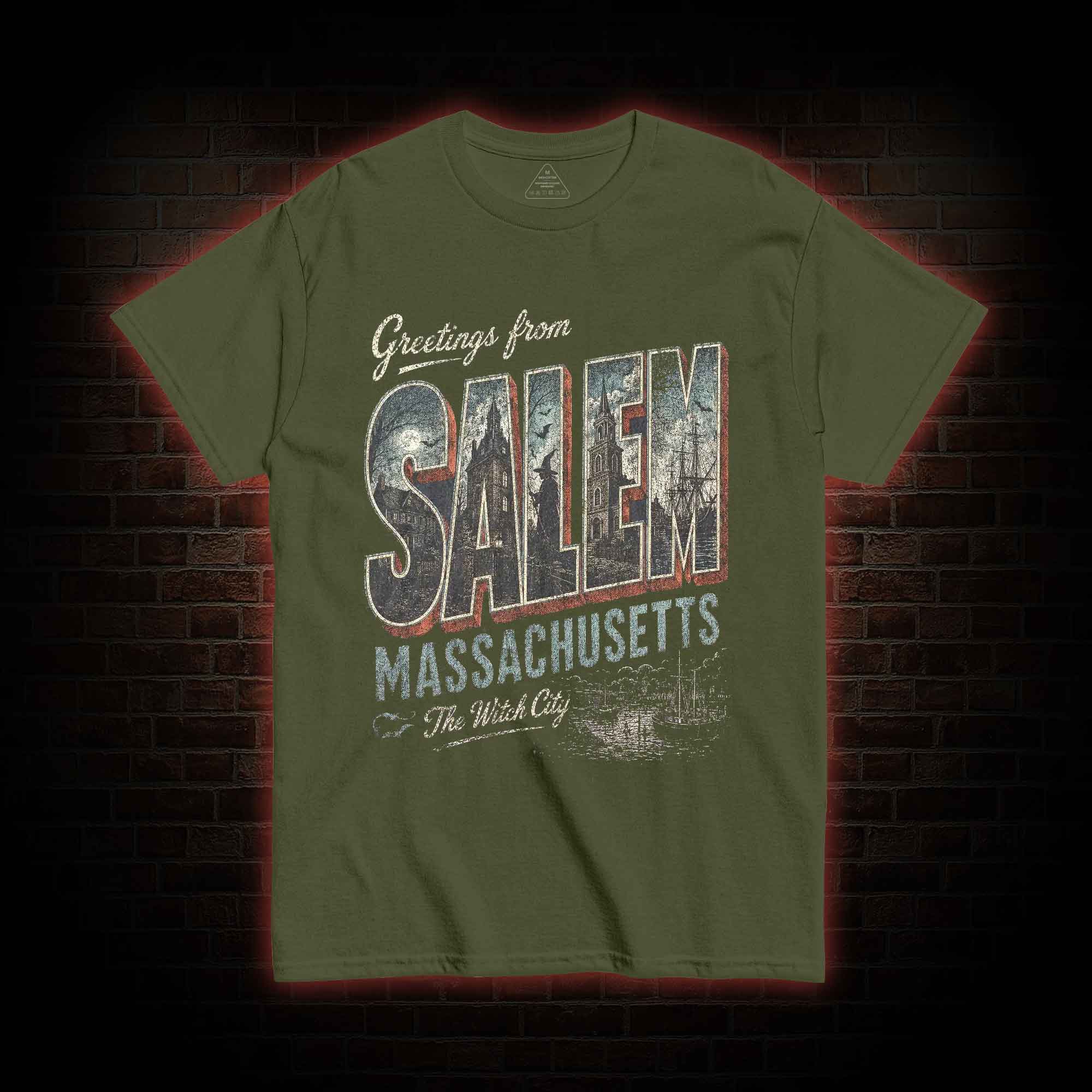 Greetings From Salem Salem Massachusetts Graphic T-shirt