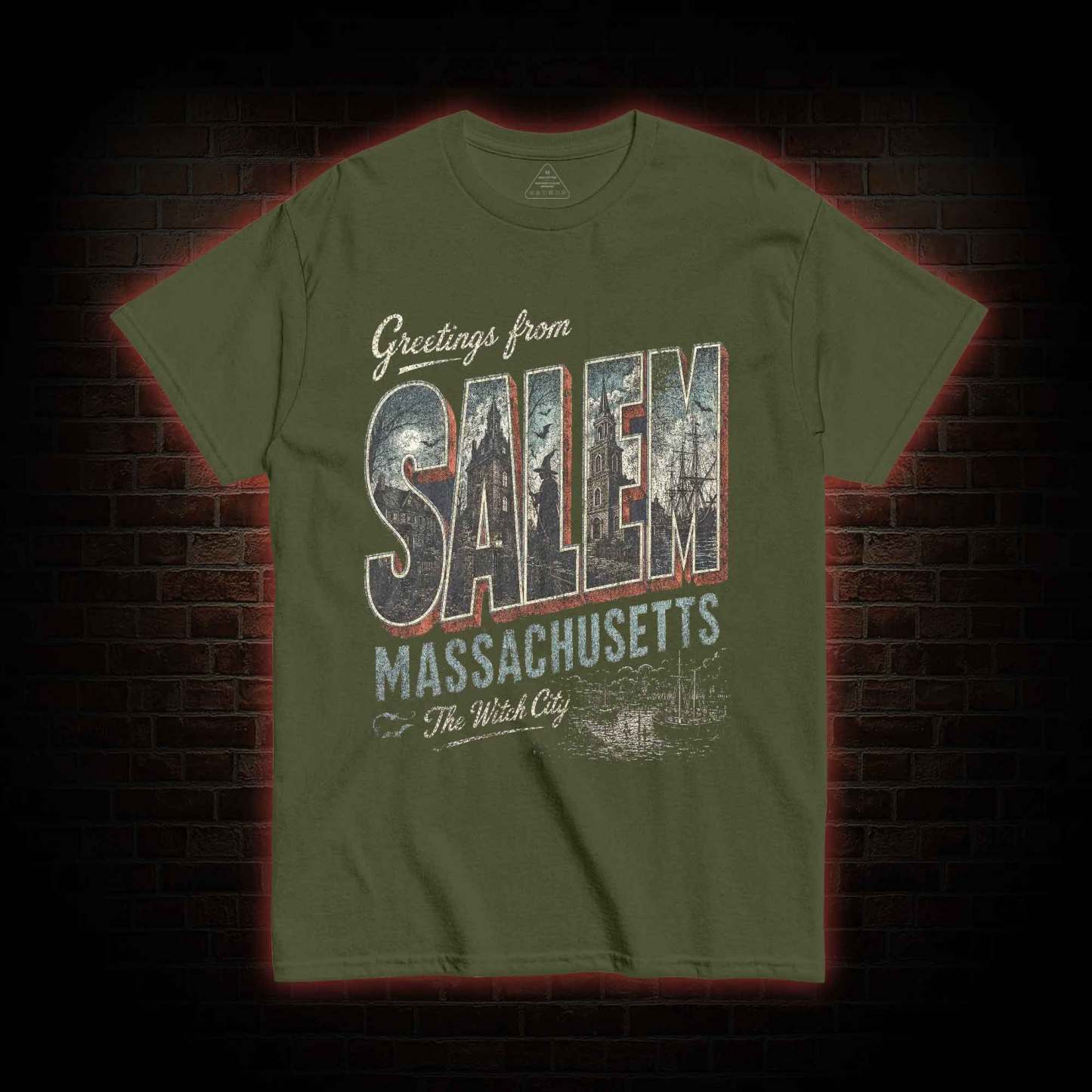 Greetings From Salem Salem Massachusetts Graphic T-shirt