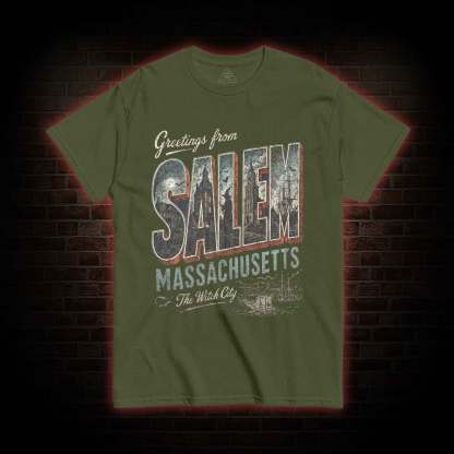 Greetings From Salem Salem Massachusetts Graphic T-shirt