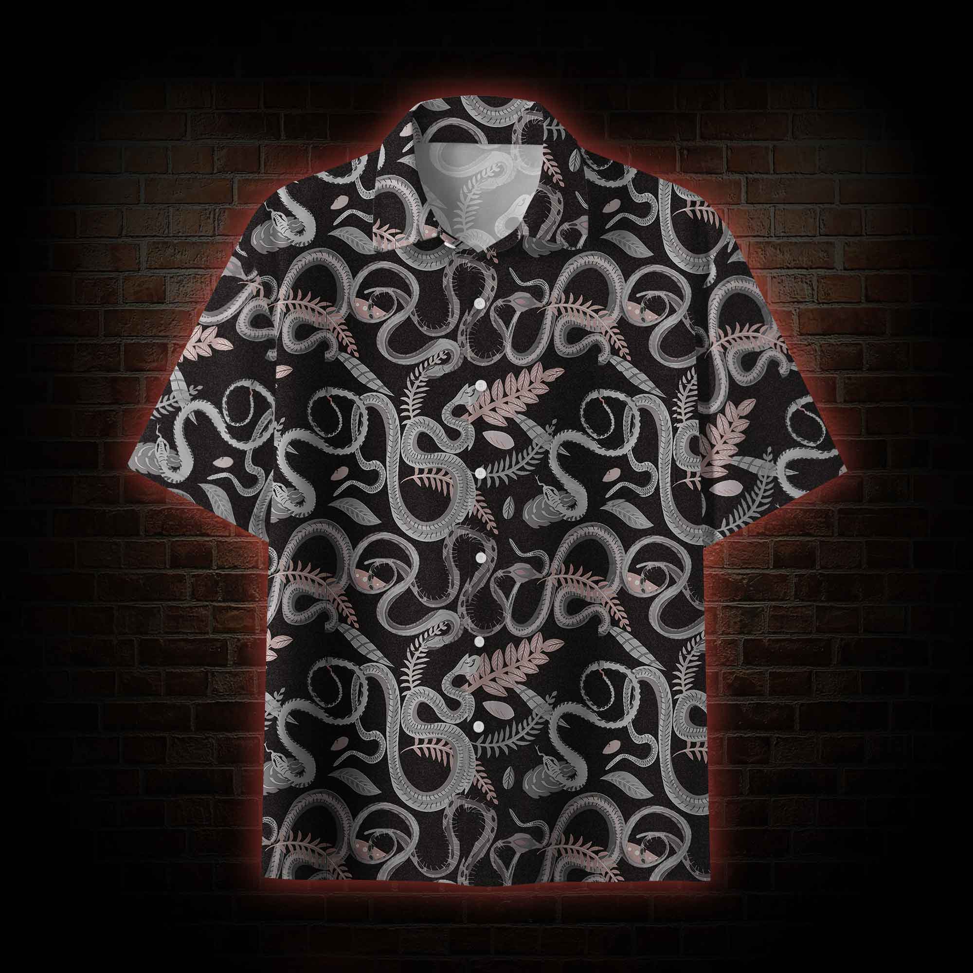 Snakes and Flowers Button-up Shirt