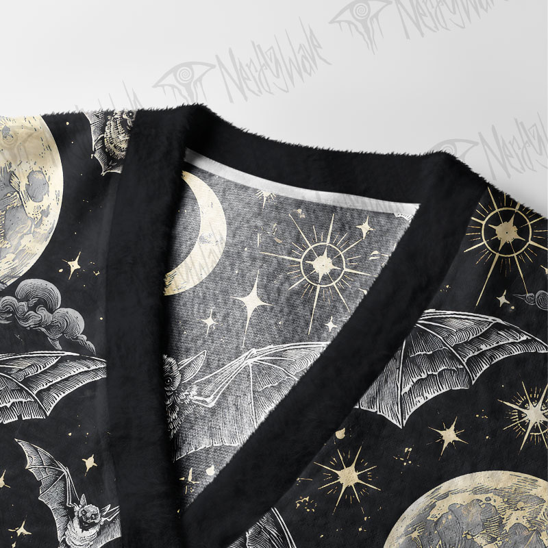 Moonlit Bat Garden Cardigan Sweater