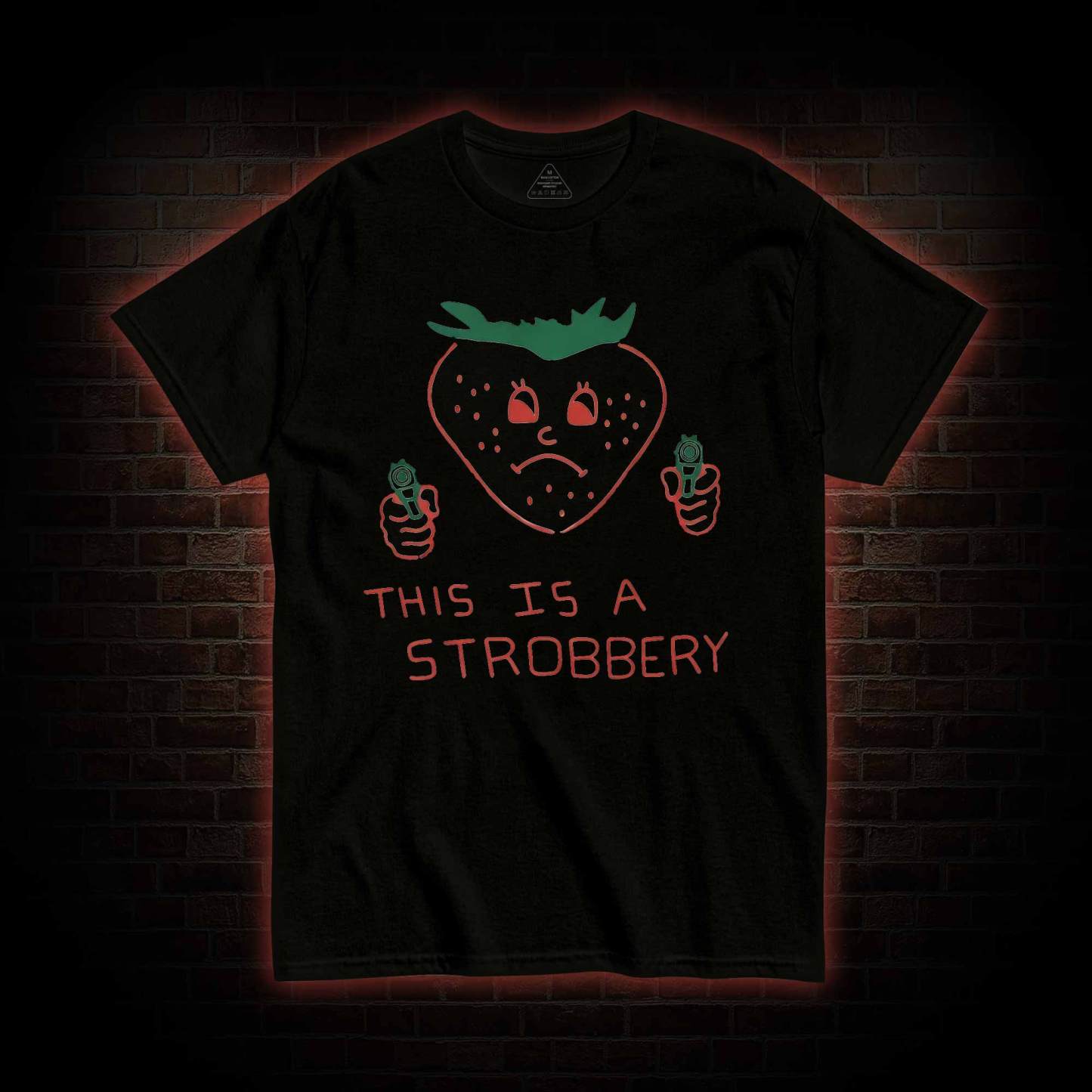 This is a Strobbery T-shirt
