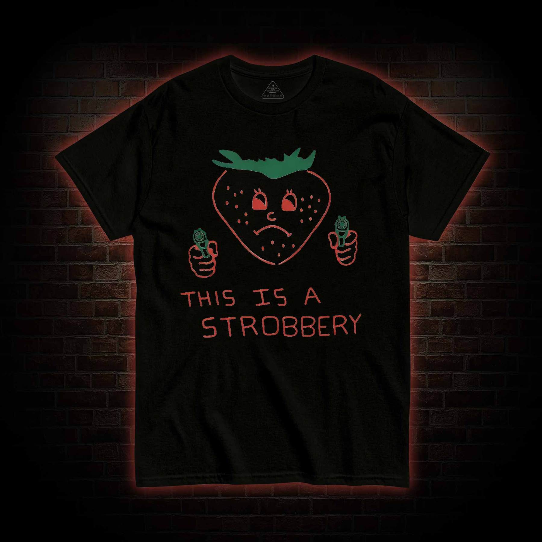 This is a Strobbery T-shirt