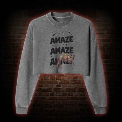 Amaze! Amaze! Amaze! Washed Cropped Sweatshirts