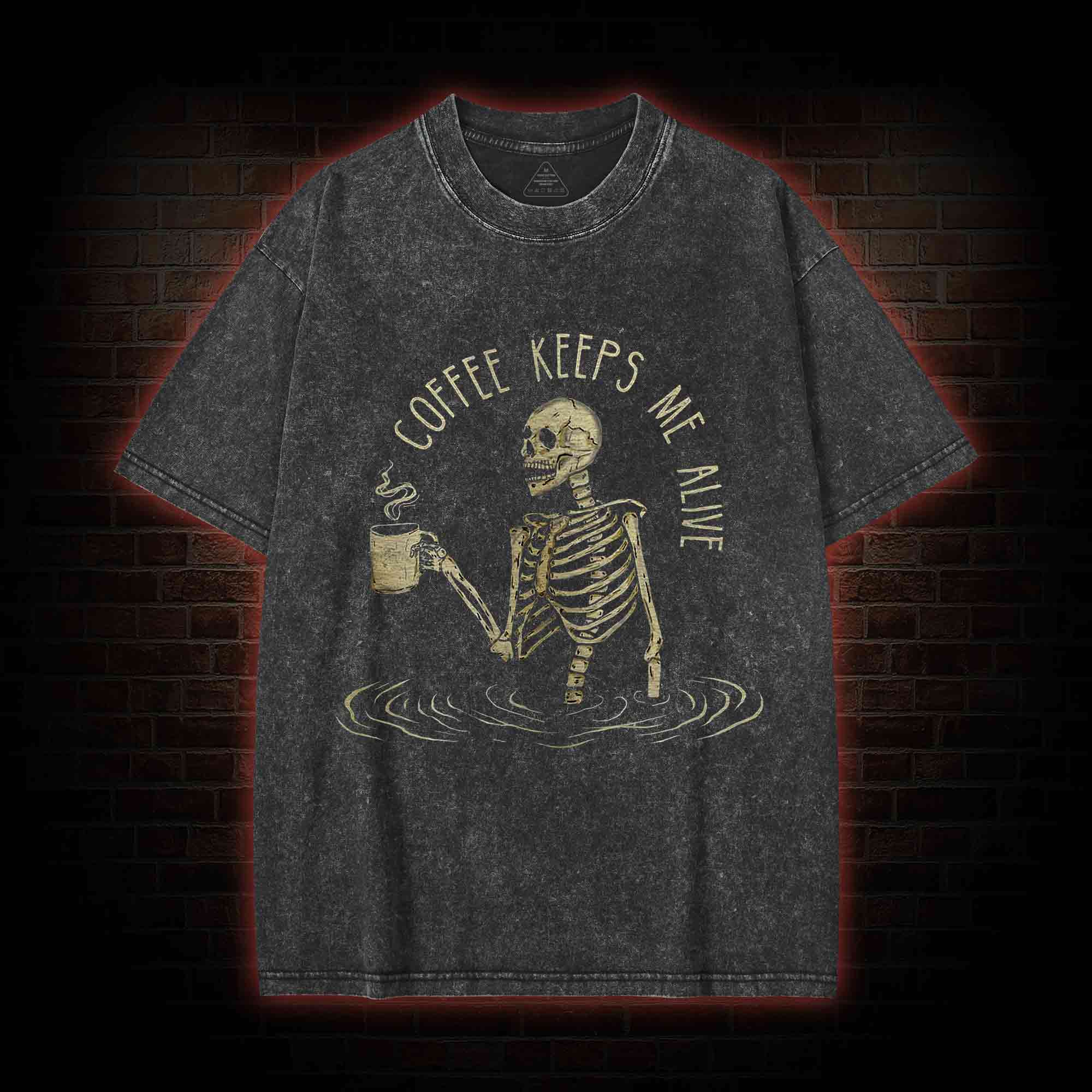 Coffee Keeps Me Alive Washed T-shirt