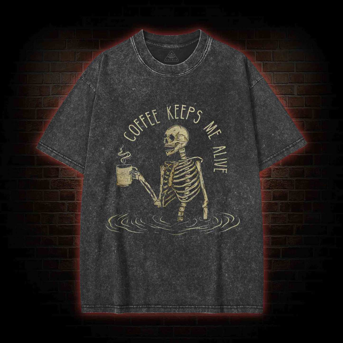 Coffee Keeps Me Alive Washed T-shirt