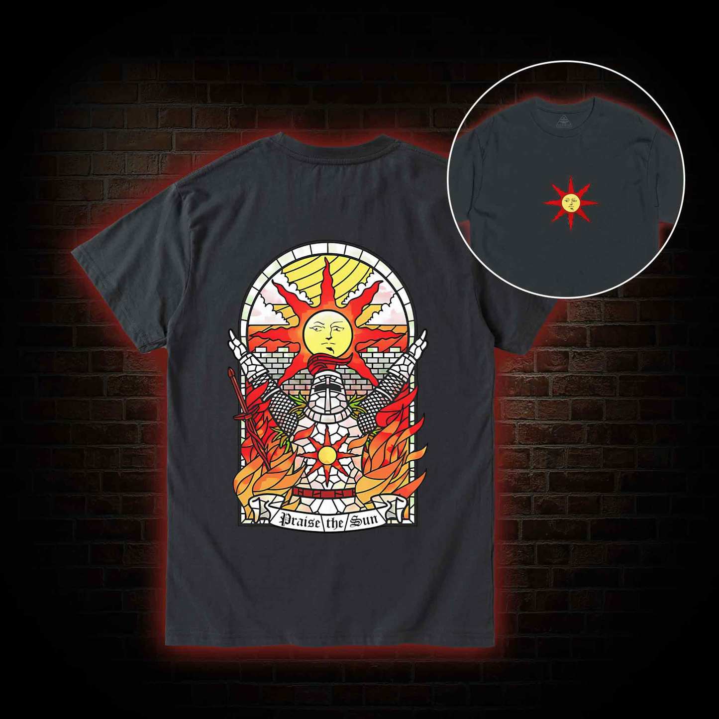 Praise the Sun Back Print T-Shirt