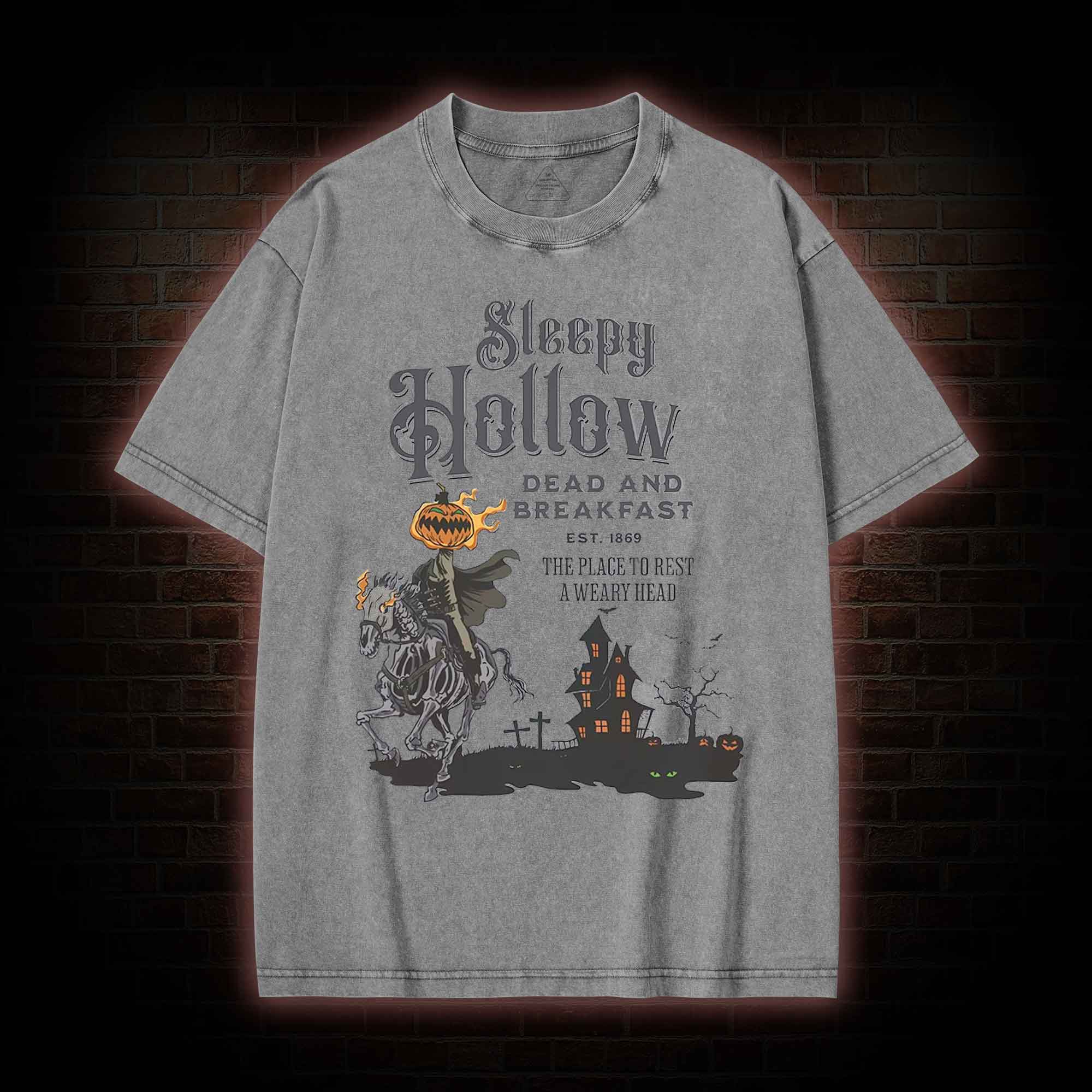 Vintage Halloween Scary Washed T-shirt