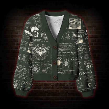 Retro Insects Women's Cardigan Sweater