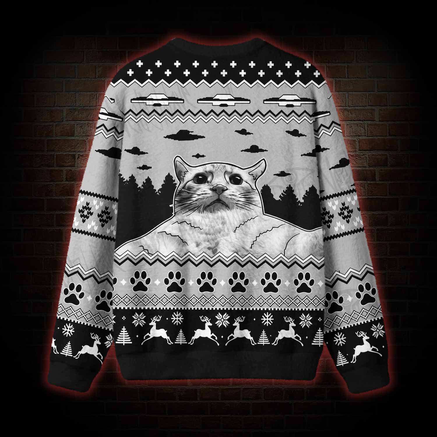 Cute Cat Christmas Ugly Sweatshirts