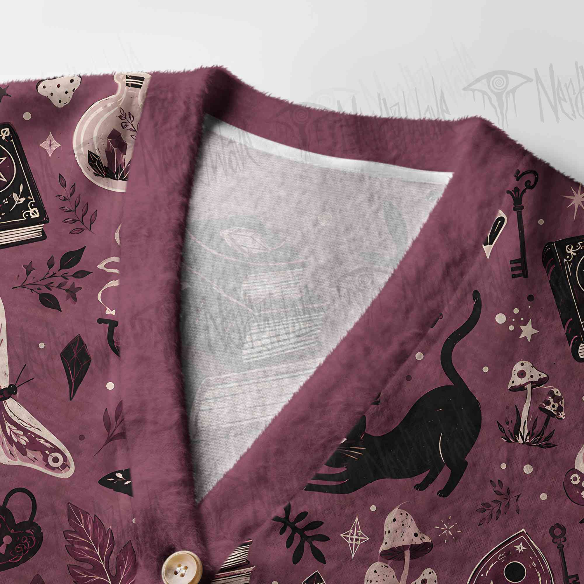 Rose Witch Cabinet Women's Cardigan Sweater