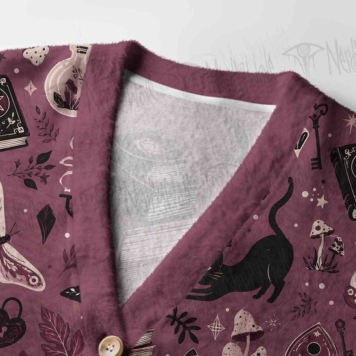 Rose Witch Cabinet Women's Cardigan Sweater