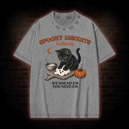 Spooky Biscuits Bakery Washed T-shirt