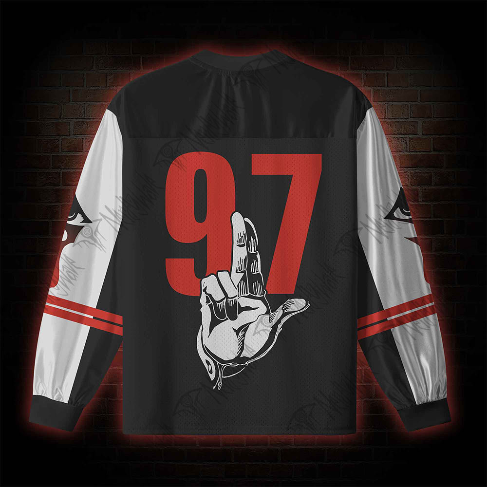 No Life King V-Neck Long Sleeve Jersey