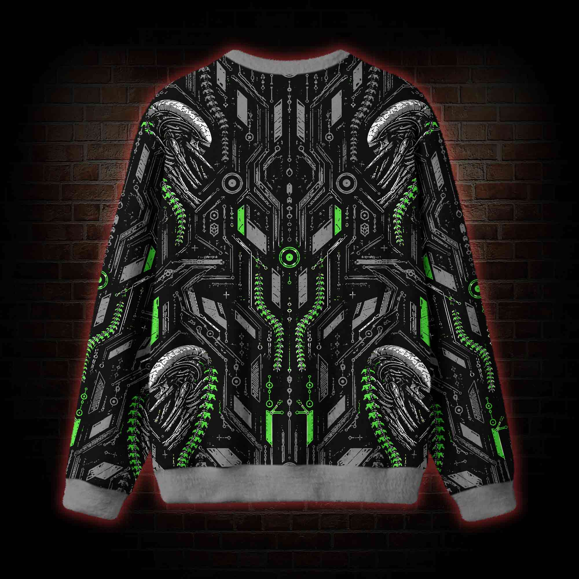 Cyber Alien Rebirth Ugly Sweatshirts