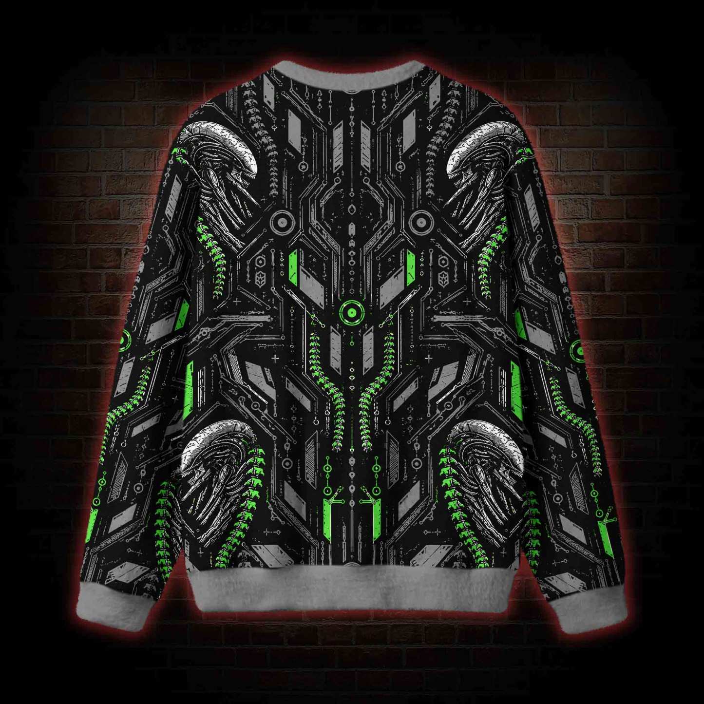 Cyber Alien Rebirth Ugly Sweatshirts