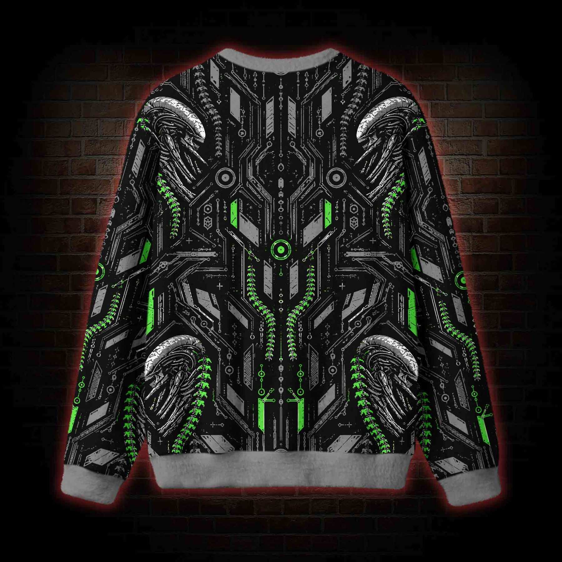 Cyber Alien Rebirth Ugly Sweatshirts