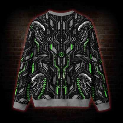 Cyber Alien Rebirth Ugly Sweatshirts