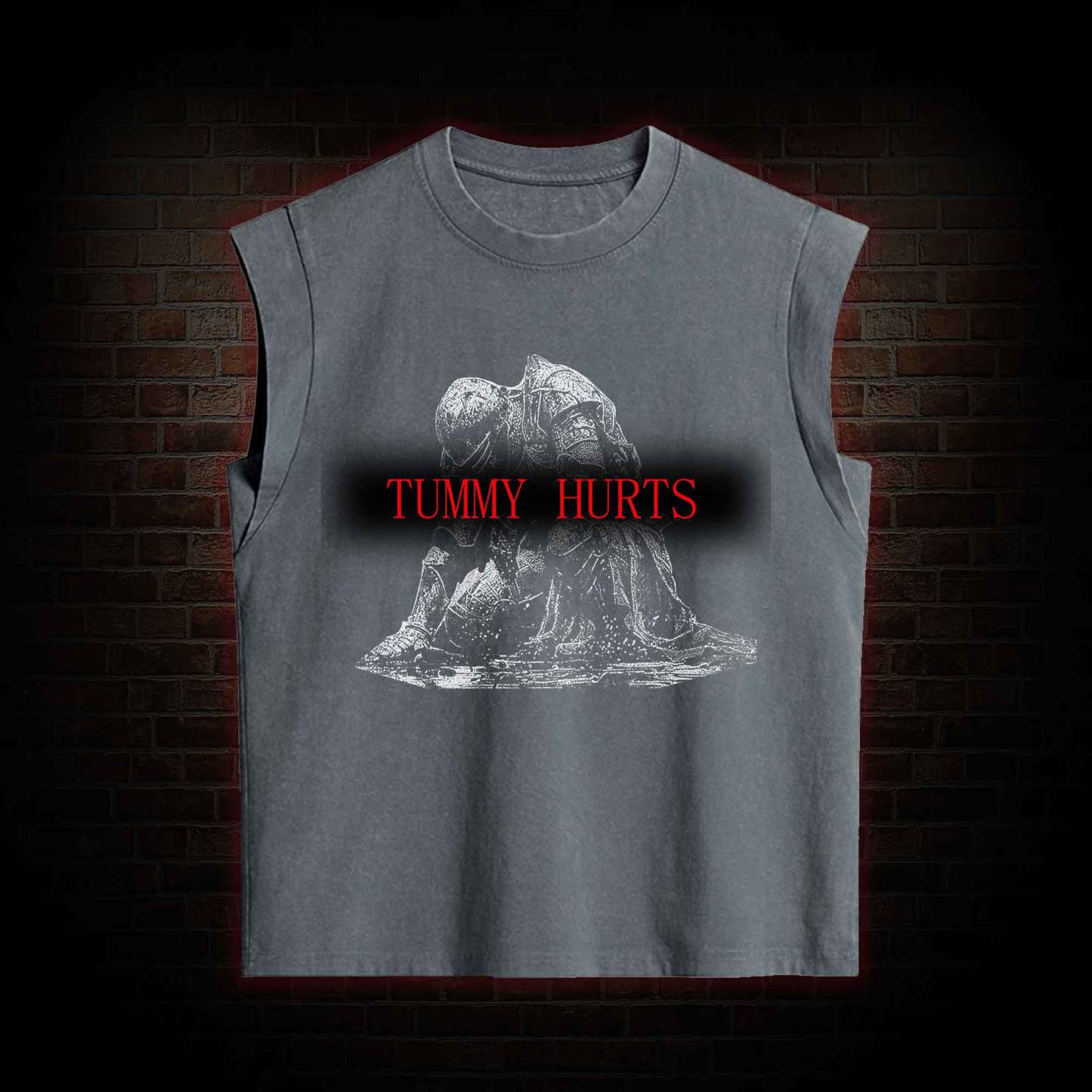 Retro Tummy Hurts Women's Washed Tank Top