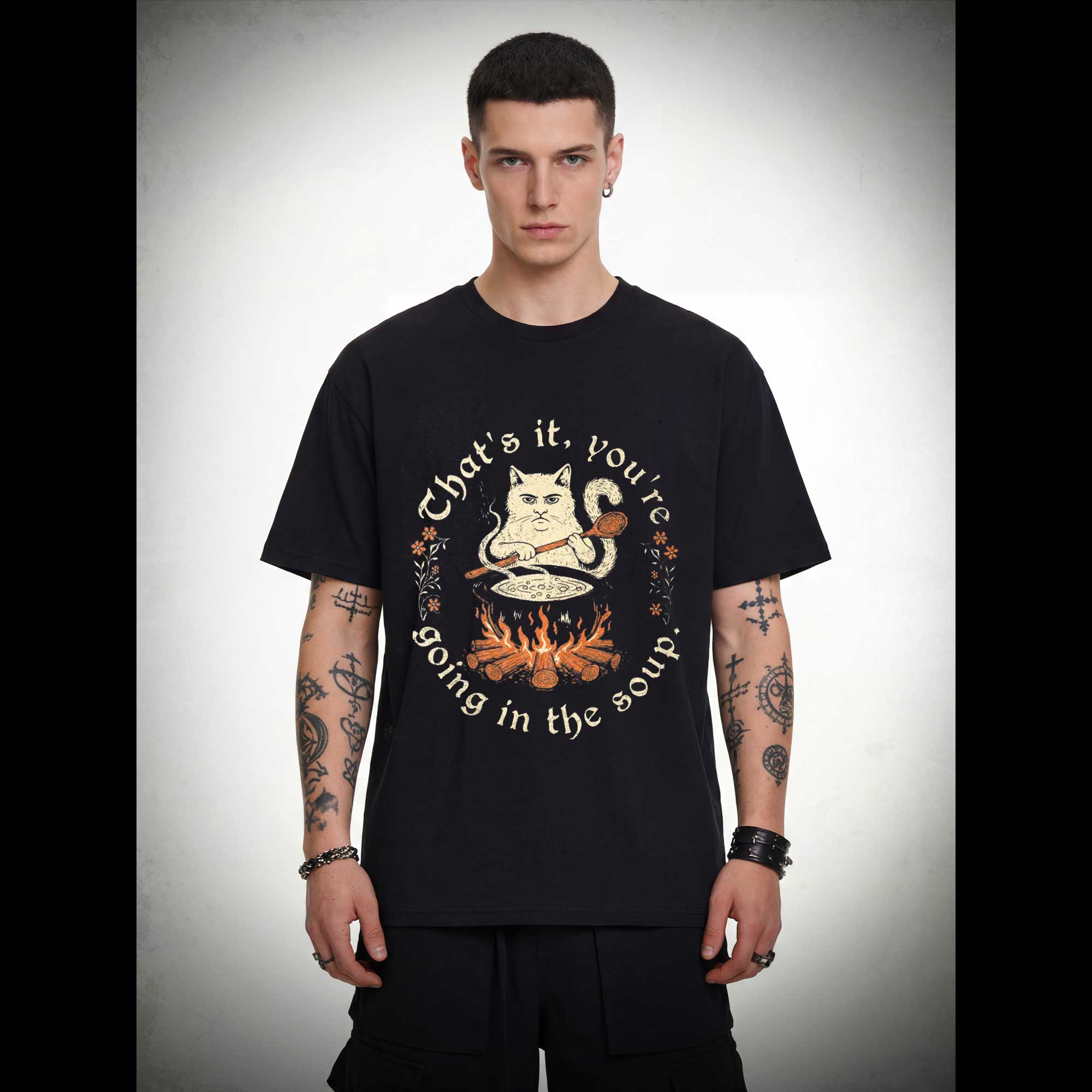 Weird Medieval Cat T-shirt